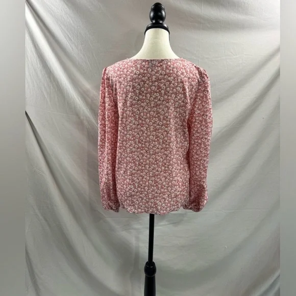 Boho Floral V-Neck Long Sleeve Blouse - Picture 9 of 9